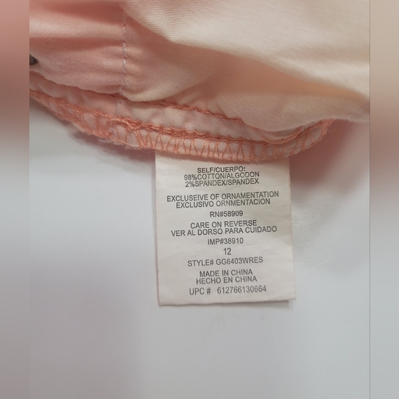 ❤️GB GIRLS SKINNY JEANS  SIZE 12  COLOR TANGERINE - TANGO - Picture 12 of 13